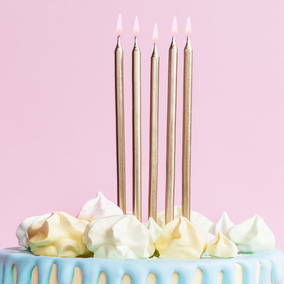 Velas Cumpleaños Doradas - Pack de 12 velas - MiMarieta