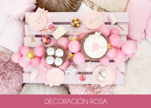 decoracion rosa